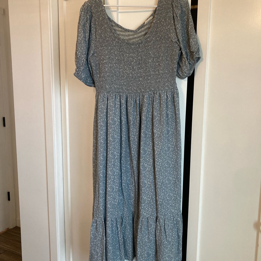 Little Cottonwood Parker Floral Blue Midi Dress